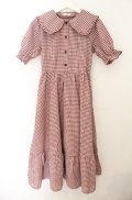 m petit by misako / AM*ギンガムCHKワンピース M アカ O-26-01-19-1003-LO-OP-YM-OS