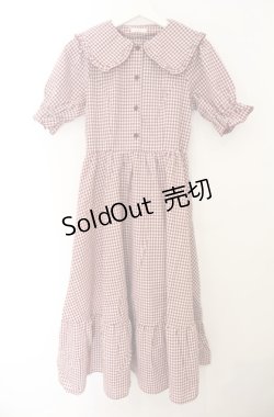 画像1: m petit by misako / AM*ギンガムCHKワンピース M アカ O-26-01-19-1003-LO-OP-YM-ZT554
