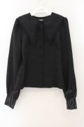 EATME / BIGフリルカラーブラウス F クロ O-26-01-19-059-LO-BL-OW-OS