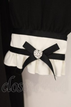 画像3: DearMyLove / ハートビジューリボンレース学園ワンピース M クロ O-26-01-19-064-EL-OP-OW-OS