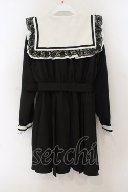 画像4: DearMyLove / ハートビジューリボンレース学園ワンピース M クロ O-26-01-19-064-EL-OP-OW-OS