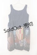 pays des fees  / 気球バルーンワンピース(七戸優 画) 9 ネイビー O-26-01-19-066-PU-OP-IG-OS