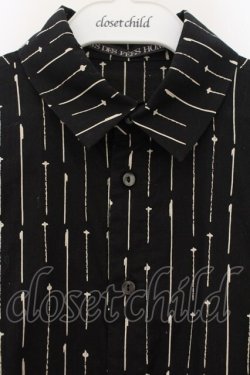 画像2: pays des fees  / ストライプシャツ 1 ブラック O-26-01-19-067-PU-BL-IG-OS