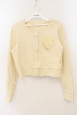 画像1: pays des fees  / 心臓カーディガン  アイボリー O-26-01-19-069-PU-TO-IG-OS