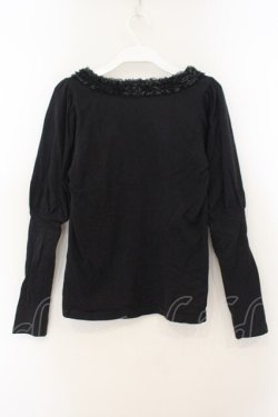 画像2: Emily Temple cute / ラメフリルカットソー  クロ O-26-01-19-072-ET-TO-IG-OS