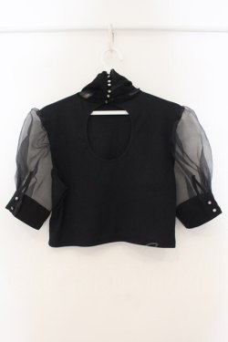 画像2: pays des fees  / forest maiden 背中あきカットソー  ブラック O-26-01-19-074-PU-TO-IG-OS