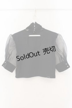 画像2: pays des fees  / forest maiden 背中あきカットソー  ブラック O-26-01-19-074-PU-TO-IG-OS