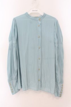 画像1: pays des fees  / ノーカラーブラウス  ミント O-26-01-19-075-PU-BL-IG-OS