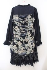 画像5: 四叶工房 / 「龍吟曲」チャイナ風長袖刺繍ワンピース XS ネイビー O-26-01-19-008-PU-OP-OW-ZT554 (5)