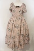 Melody BasKet / Vintage bearラウンドヨークワンピース M ピンク O-26-01-19-011-LO-OP-OW-OS