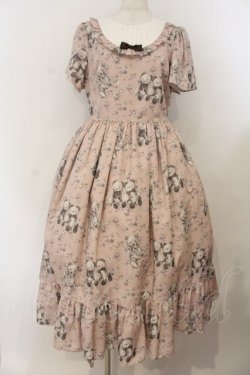 画像1: Melody BasKet / Vintage bearラウンドヨークワンピース M ピンク O-26-01-19-011-LO-OP-OW-OS