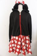 Secret Honey / ドットフレアパーカー  クロ×アカ×シロ O-26-01-20-039-CA-OP-IG-OS
