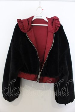 画像3: DearMyLove / ショートリバーシブルリボンブルゾン M-L ボルドー×クロ O-26-01-20-040-EL-JA-IG-OS