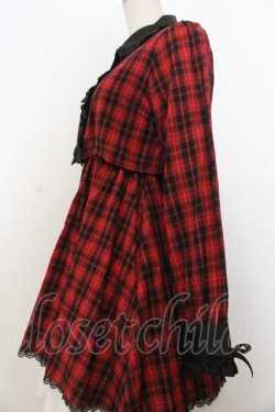 画像2: Dear My Love / フリルリボンセットアップ風ワンピース M ミニ丈 レッドチェック O-26-01-20-041-EL-OP-IG-OS