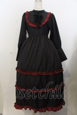 画像1: Virally / TT*YANフリルワンピース M クロ×アカ O-26-01-20-050-LO-OP-IG-OS