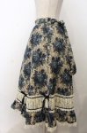 画像2: metamorphose / ゴブランプリントミディアムスカート  ブルー×生成り O-26-01-20-054-ME-SK-IG-OS (2)