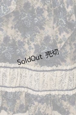 画像3: metamorphose / ゴブランプリントミディアムスカート  ブルー×生成り O-26-01-20-054-ME-SK-IG-OS