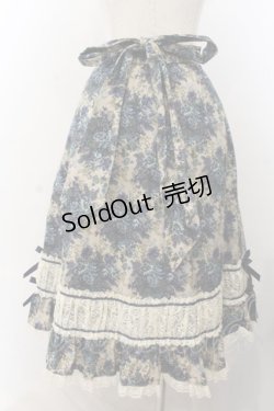 画像4: metamorphose / ゴブランプリントミディアムスカート  ブルー×生成り O-26-01-20-054-ME-SK-IG-OS