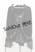 Ozz oneste / ボレロ風フリルカットソー  ブラック O-26-01-20-062-OO-TO-IG-OS
