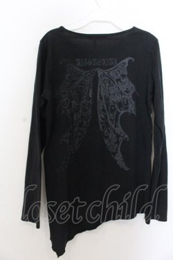 画像1: ALGONQUINS / バックプリントカットソー  ブラック O-26-01-20-064-AL-TO-IG-OS