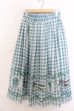 画像1: axes femme / チョコミントプリントスカート F ミント O-26-01-20-067-AX-SK-YM-OS