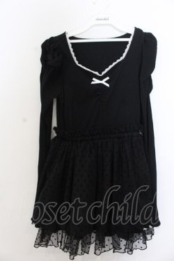 画像1: DearMyLove / チュールドッキングミニワンピース L クロ O-26-01-20-068-EL-OP-YM-OS