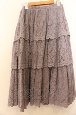 画像2: PINK HOUSE / レースティアードスカート  ラベンダー O-26-01-20-069-LO-SK-IG-OS