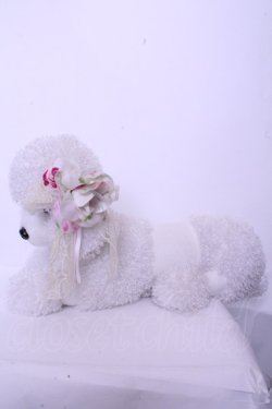 画像4: JESUS DIAMANTE / プードルぬいぐるみ（伏せポーズ）  シロ O-26-01-20-1039-JE-ZA-OW-OS