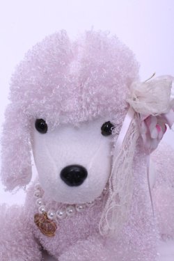 画像1: JESUS DIAMANTE / プードルぬいぐるみ（伏せポーズ）  ピンク O-26-01-20-1040-JE-ZA-OW-OS
