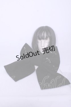 画像1: Jamieエーエヌケー / 安全ピンおリボンストール  クロ O-26-01-20-1042-0-ZA-IG-ZT511