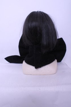 画像2: Jamieエーエヌケー / 安全ピンおリボンストール  クロ O-26-01-20-1042-0-ZA-IG-OS