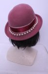 画像2: axes femme POETIQUE / パールボーラーハット  ピンク O-26-01-20-1049-AX-AC-IG-ZTK011 (2)