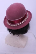 画像2: axes femme POETIQUE / パールボーラーハット  ピンク O-26-01-20-1049-AX-AC-IG-ZTK011 (2)