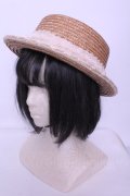 axes femme / ドビードットチュールストローハット 57.5CM ナチュラル O-26-01-20-1050-AX-AC-IG-OS