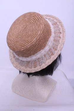 画像2: axes femme / ドビードットチュールストローハット 57.5CM ナチュラル O-26-01-20-1050-AX-AC-IG-OS