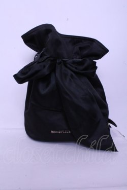 画像1: Maison de FLEUR / Liane 巾着リボンリュック  クロ O-26-01-20-1065-LO-BG-OW-OS