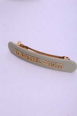 画像1: WONDERFUL WORLD / ロゴバレッタ  グリーン×ゴールド O-26-01-20-1079-LO-AC-IG-OS