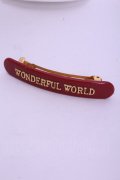 WONDERFUL WORLD / ロゴバレッタ  アカ×ゴールド O-26-01-20-1081-LO-AC-IG-OS