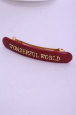 画像1: WONDERFUL WORLD / ロゴバレッタ  アカ×ゴールド O-26-01-20-1081-LO-AC-IG-ZT575-F006 (1)