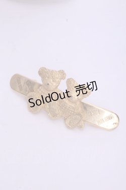 画像1: PINK HOUSE / くまペアバレッタ  ゴールド O-26-01-20-1095-LO-AC-IG-OS