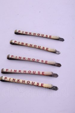 画像1: PINK HOUSE / ロゴクリアヘアピン  シルバー×クリア O-26-01-20-1098-LO-AC-IG-OS