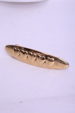 画像1: WONDERFUL WORLD / ハートバレッタ  ゴールド O-26-01-20-1101-LO-AC-IG-OS