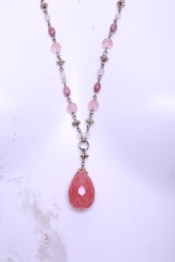 画像1: WONDERFUL WORLD / ストーンネックレス  ピンク O-26-01-20-1109-LO-AC-IG-OS