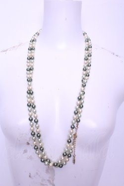 画像1: WONDERFUL WORLD / カラーパールネックレス  グリーン×オフ O-26-01-20-1111-LO-AC-IG-OS