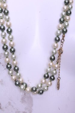 画像2: WONDERFUL WORLD / カラーパールネックレス  グリーン×オフ O-26-01-20-1111-LO-AC-IG-OS