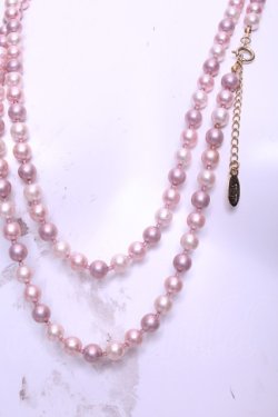 画像2: WONDERFUL WORLD / カラーパールネックレス  ピンク×オフ O-26-01-20-1113-LO-AC-IG-OS