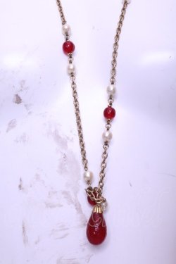 画像2: KANEKO ISAO / ストーン&パールネックレス  ゴールド・アカ O-26-01-20-1114-EL-AC-IG-OS