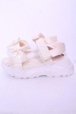 画像2: m petit by misako / AMシアーリボンSA シューズ L アイボリー O-26-01-20-1014-LO-SH-IG-OS