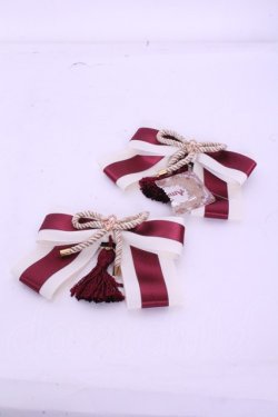 画像1: Amavel / 大正浪漫の夢紀行和風靴リボンクリップ  アイボリー O-26-01-20-1015-CA-ZA-OW-OS