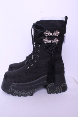 画像2: axes femme POETIQUE / チャイナ釦タンクソールブーツ M クロ O-26-01-20-1017-AX-SH-OW-OS